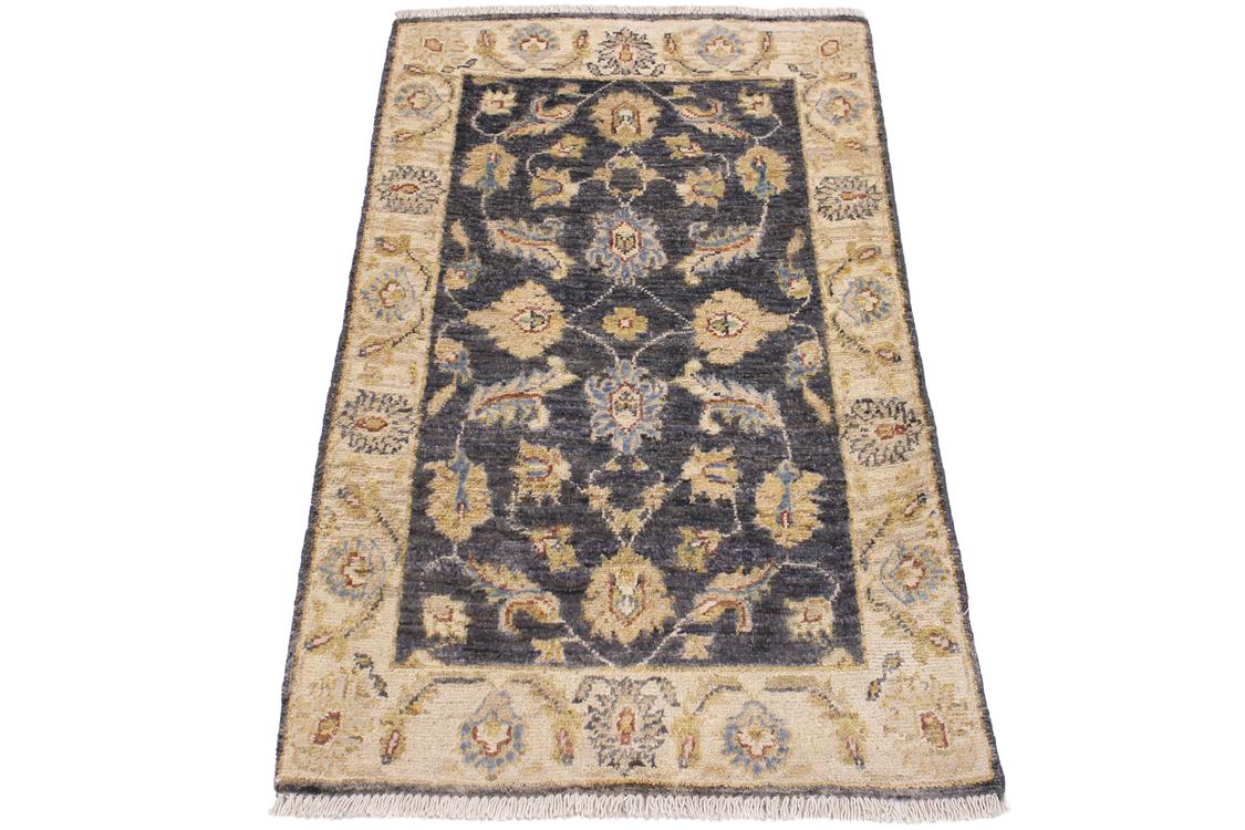 handmade Traditional Kafkaz Grey Ivory Hand Knotted RECTANGLE 100% WOOL area rug 2 x 3