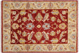 Shabby Chic Ziegler Starnes Red/Ivory Hand-Knotted Wool Rug - 2'0'' x 2'10''