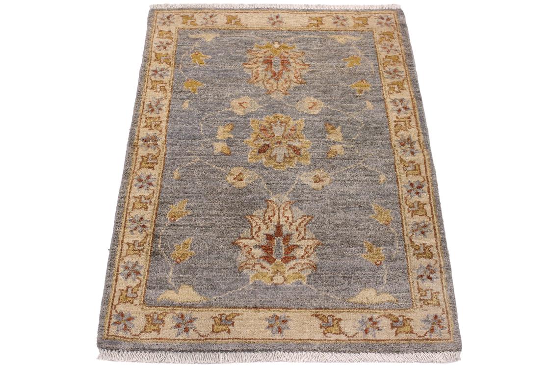handmade Traditional Kafkaz Grey Ivory Hand Knotted RECTANGLE 100% WOOL area rug 2 x 3