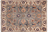 handmade Traditional Kafkaz Grey Ivory Hand Knotted RECTANGLE 100% WOOL area rug 2x3