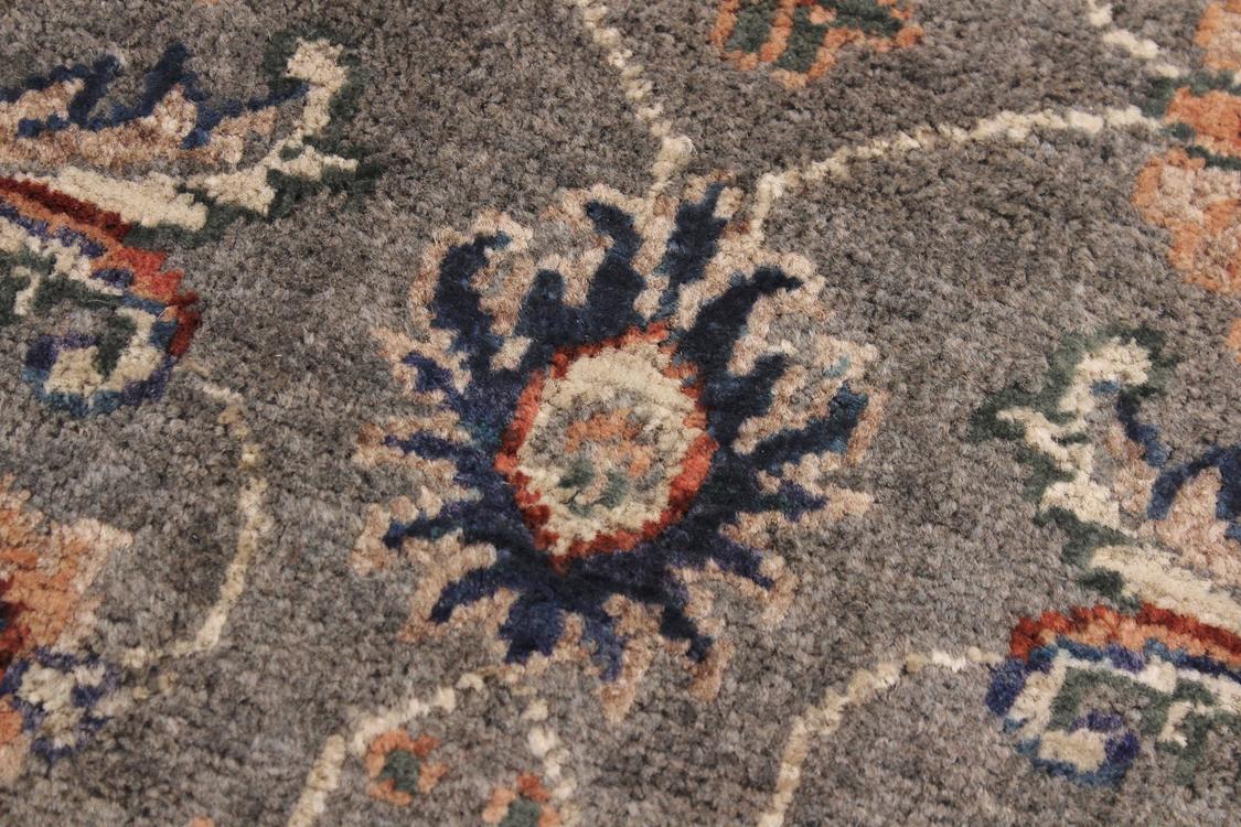 handmade Traditional Kafkaz Grey Ivory Hand Knotted RECTANGLE 100% WOOL area rug 2 x 3