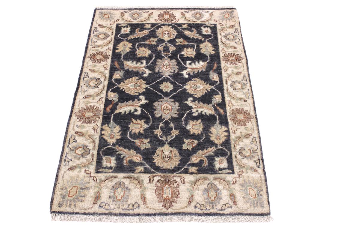 handmade Traditional Kafkaz Grey Ivory Hand Knotted RECTANGLE 100% WOOL area rug 2 x 3