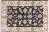 Oriental Ziegler Steadman Grey/Ivory Hand-Knotted Wool Rug - 2'0'' x 2'11''