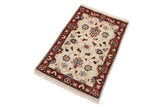 handmade Traditional Kafkaz Ivory Red Hand Knotted RECTANGLE 100% WOOL area rug 2 x 3