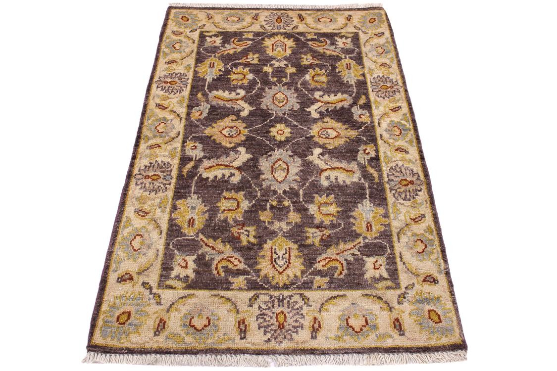 handmade Traditional Kafkaz Brown Ivory Hand Knotted RECTANGLE 100% WOOL area rug 2 x 3