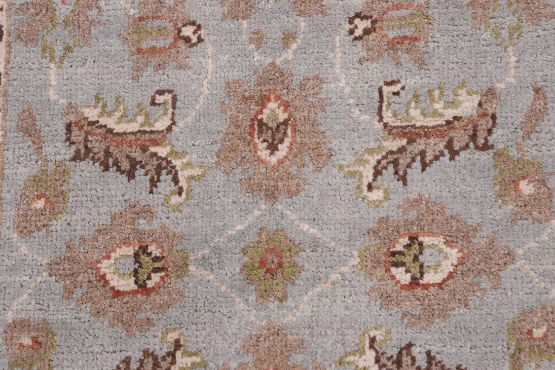 handmade Traditional Kafkaz Lt. Blue Ivory Hand Knotted RECTANGLE 100% WOOL area rug 2 x 3