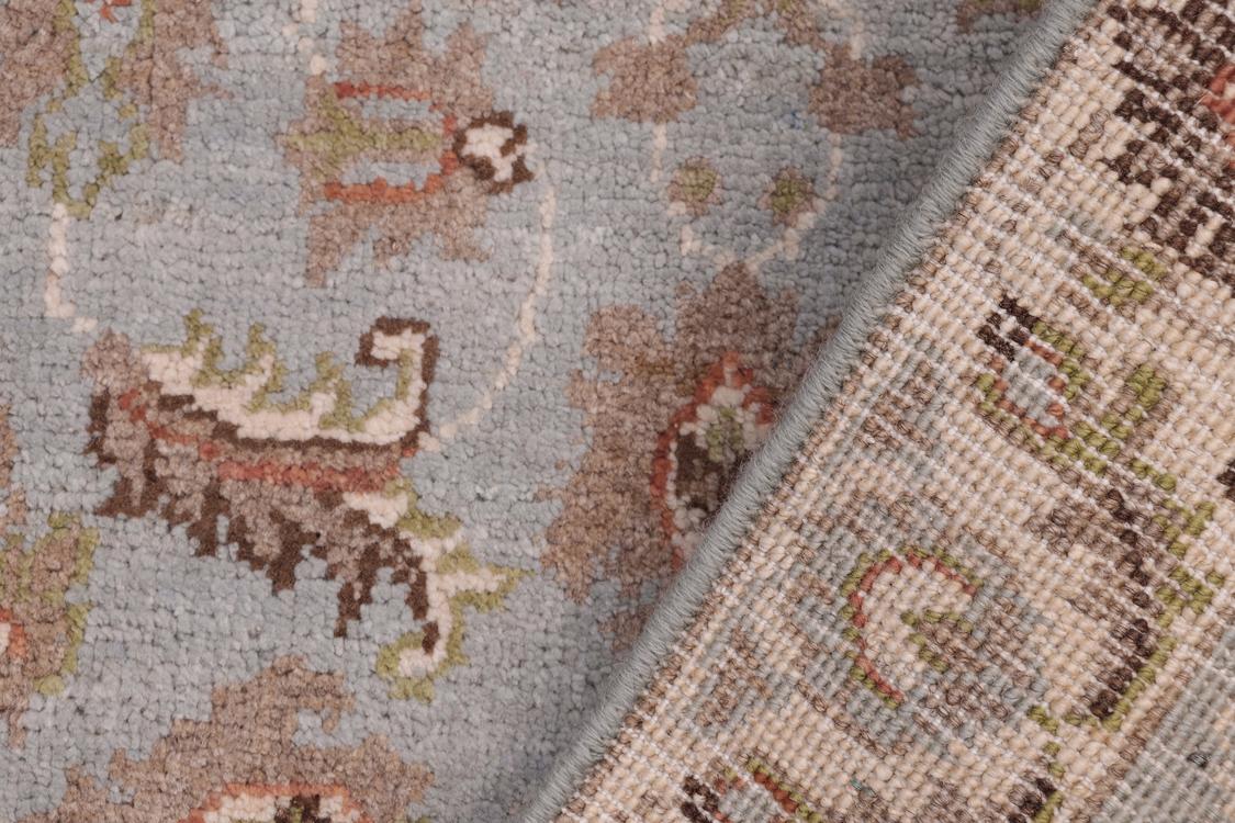 handmade Traditional Kafkaz Lt. Blue Ivory Hand Knotted RECTANGLE 100% WOOL area rug 2 x 3