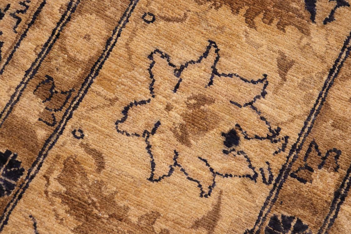 handmade Traditional Kafkaz Blue Tan Hand Knotted RECTANGLE 100% WOOL area rug 10 x 13