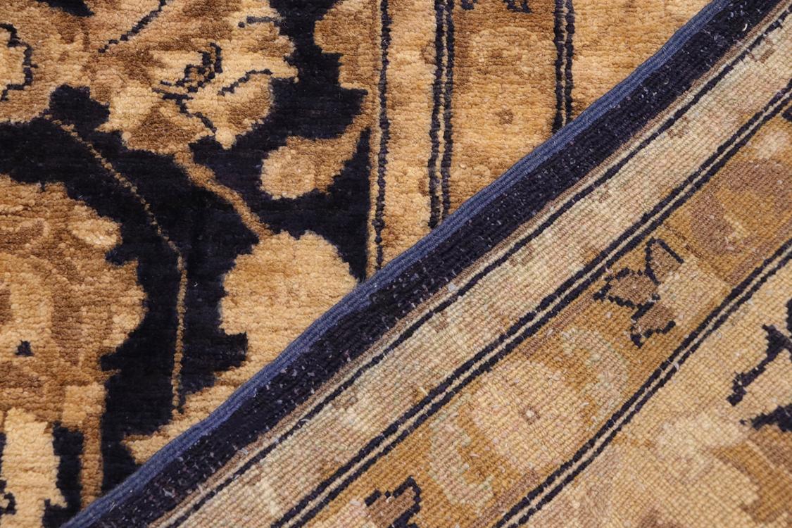 handmade Traditional Kafkaz Blue Tan Hand Knotted RECTANGLE 100% WOOL area rug 10 x 13