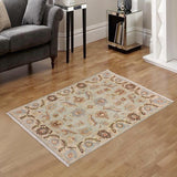 handmade Traditional Kafkaz Lt. Blue Ivory Hand Knotted RECTANGLE 100% WOOL area rug 2 x 3