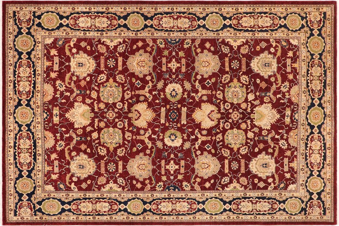 handmade Traditional Kafkaz Red Blue Hand Knotted RECTANGLE 100% WOOL area rug 10 x 14