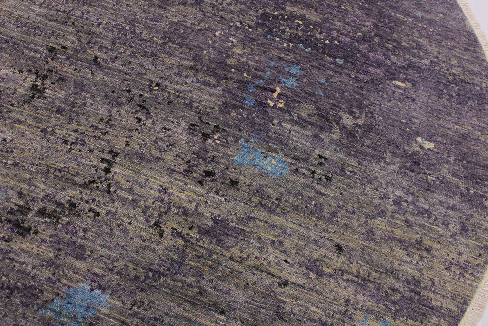 A11869, 710"x 8 0",Modern ,8x8,Grey,BLUE,Hand-knotted ,Pakistan ,100% Wool ,Round ,652671216022