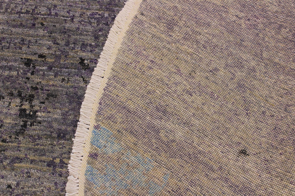 A11869, 710"x 8 0",Modern ,8x8,Grey,BLUE,Hand-knotted ,Pakistan ,100% Wool ,Round ,652671216022