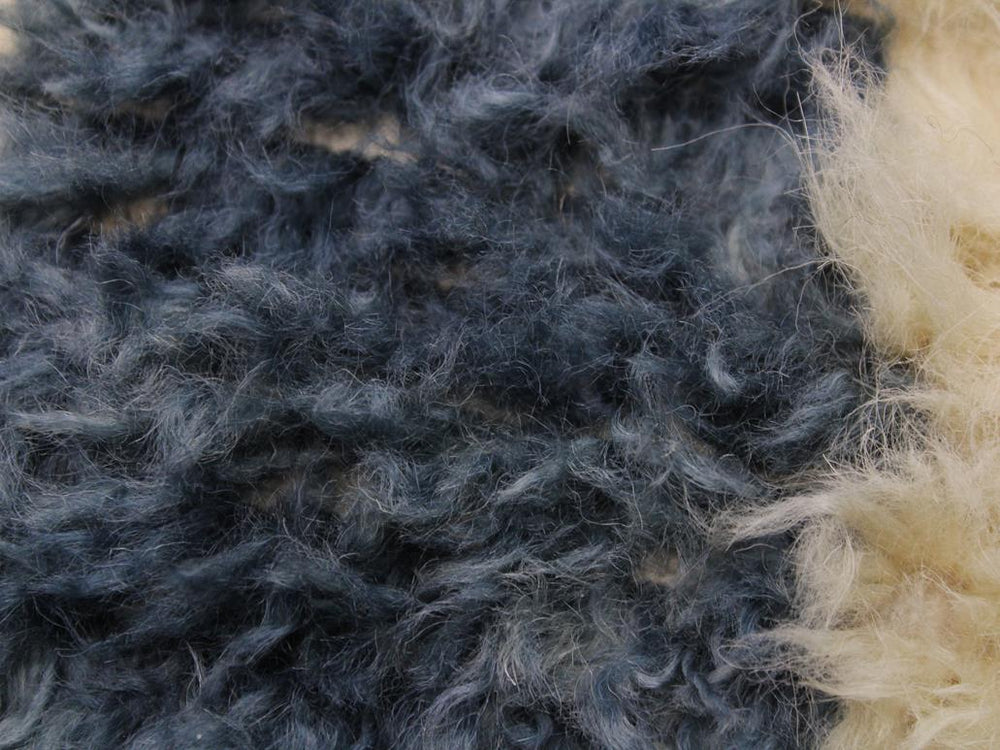 handmade Modern Moroccan Grey Ivory Hand Knotted RECTANGLE 100% WOOL area rug 5x8