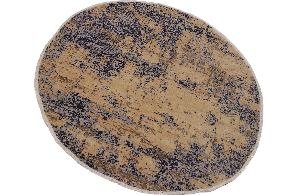 A11874 711"x 8 1"Modern 8x8TaupeGREYHand-knotted Pakistan 100% Wool Round 652671216077