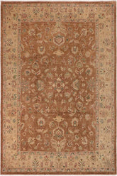 handmade Traditional Kafkaz Brown Tan Hand Knotted RECTANGLE 100% WOOL area rug 10X13