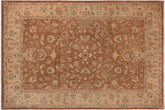 handmade Traditional Kafkaz Brown Tan Hand Knotted RECTANGLE 100% WOOL area rug 10x13