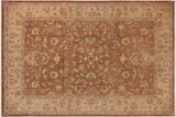 Shabby Chic Ziegler Desiree Brown/Tan Hand-Knotted Wool Rug - 9'11'' x 13'5''
