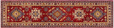 handmade Geometric Kazak Red Ivory Hand Knotted RUNNER 100% WOOL area rug 2x10