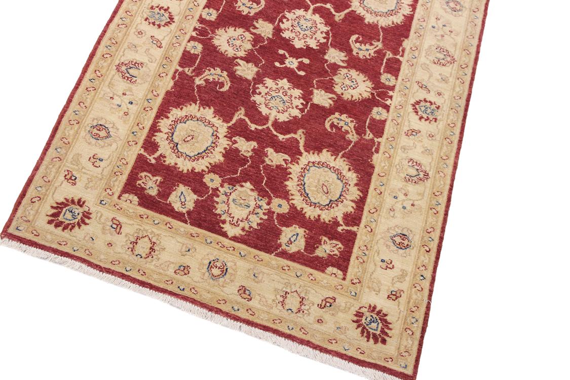 handmade Traditional Kafkaz Red Ivory Hand Knotted RECTANGLE 100% WOOL area rug 3 x 5