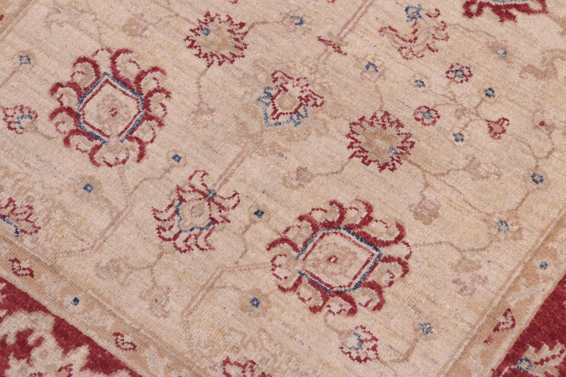 handmade Traditional Kafkaz Ivory Red Hand Knotted RECTANGLE 100% WOOL area rug 3 x 5