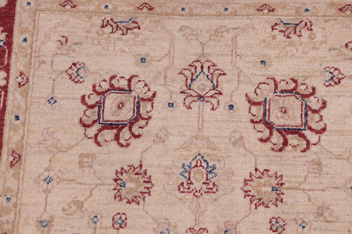 handmade Traditional Kafkaz Ivory Red Hand Knotted RECTANGLE 100% WOOL area rug 3 x 5