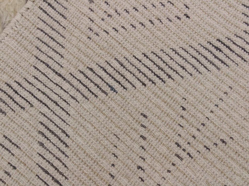 handmade Modern Moroccan Ivory Grey Hand Knotted RECTANGLE 100% WOOL area rug 4x6