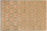 handmade Modern Kafkaz Blue Beige Hand Knotted RECTANGLE 100% WOOL area rug 10' x 13'