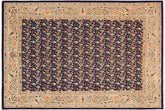 handmade Transitional Kafkaz Blue Gold Hand Knotted RECTANGLE 100% WOOL area rug 10' x 14'