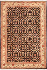 handmade Transitional Kafkaz Brown Beige Hand Knotted RECTANGLE 100% WOOL area rug 10X14