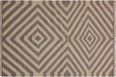 handmade Modern Kilim Ivory Grey Hand-Woven RECTANGLE 100% WOOL area rug 4 x 6