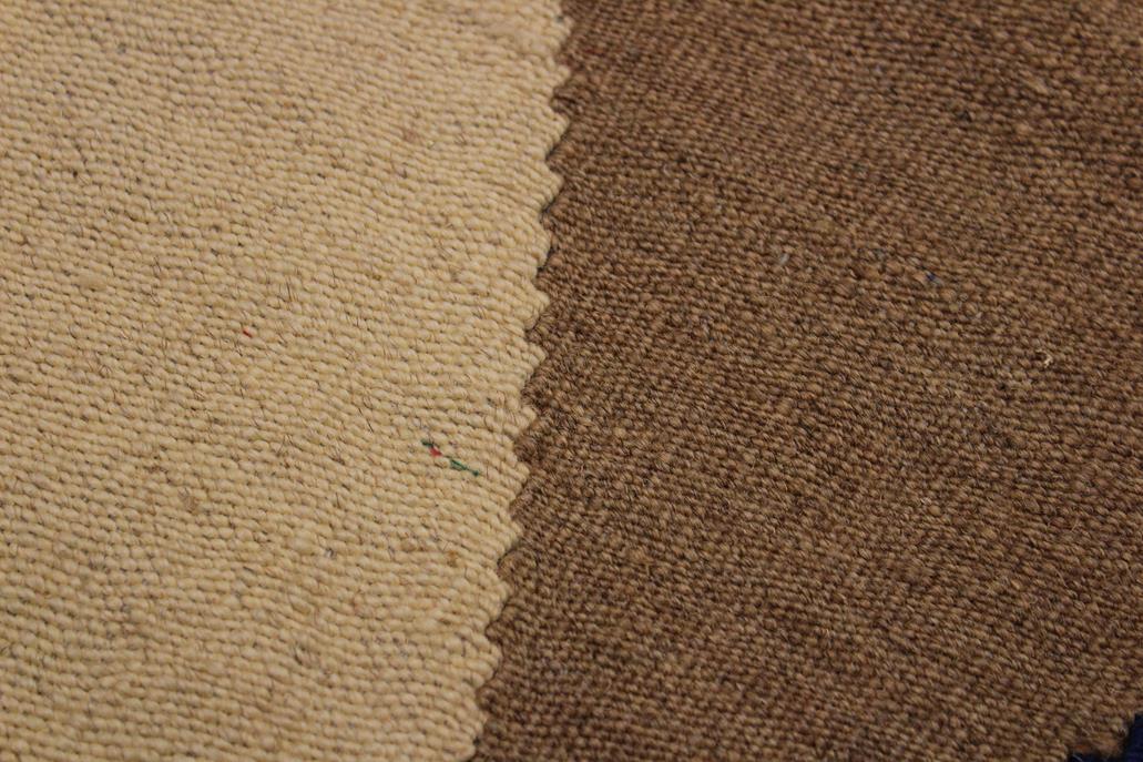 Flat Weave Kilim, Antique, Navaho, Vintage, Handmade, Modern Kilim Ivory Blue Hand-Woven Rectangle 100% Wool Area Rug 4 x 6