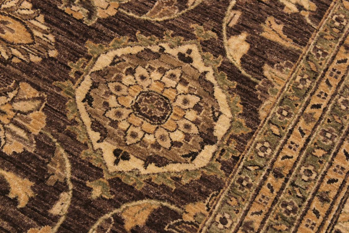 handmade Traditional Kafkaz Brown Ivory Hand Knotted RECTANGLE 100% WOOL area rug 10 x 13