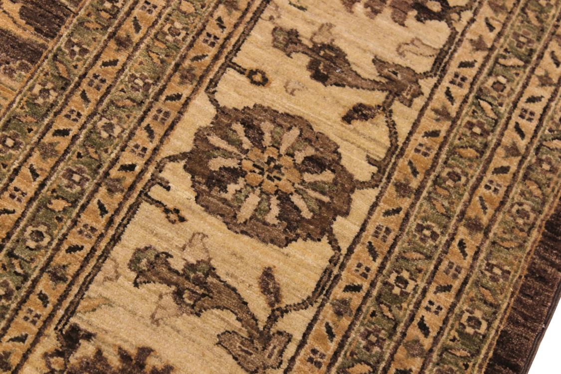 handmade Traditional Kafkaz Brown Ivory Hand Knotted RECTANGLE 100% WOOL area rug 10 x 13