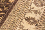 handmade Traditional Kafkaz Brown Ivory Hand Knotted RECTANGLE 100% WOOL area rug 10 x 13