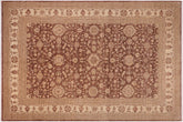 handmade Transitional Kafkaz Brown Ivory Hand Knotted RECTANGLE 100% WOOL area rug 10' x 13'