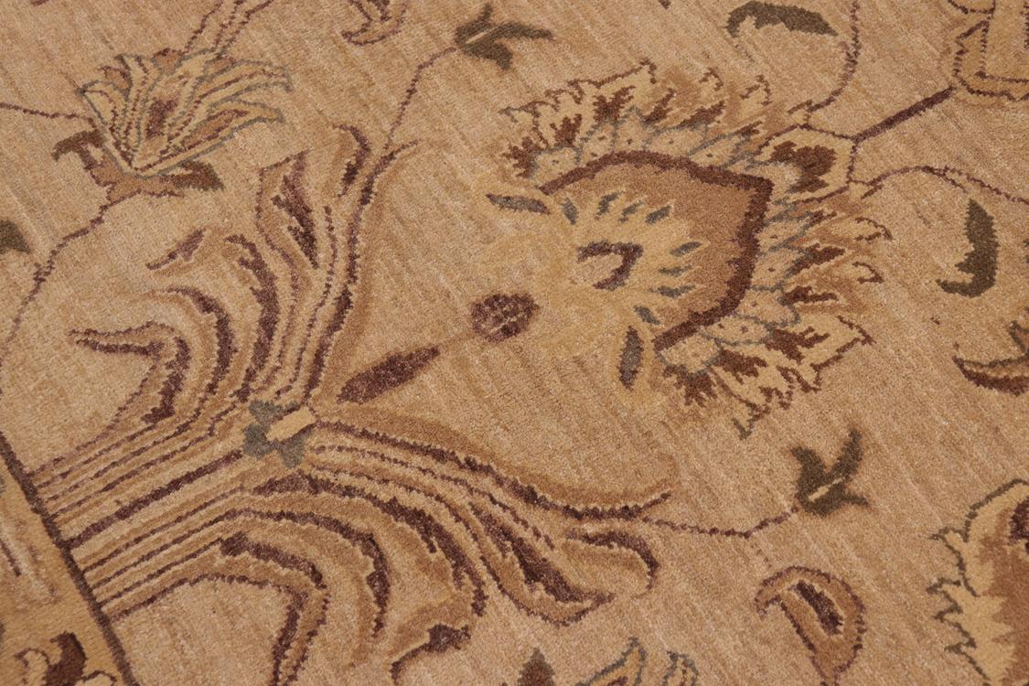 handmade Traditional Kafkaz Tan Brown Hand Knotted RECTANGLE 100% WOOL area rug 10 x 14