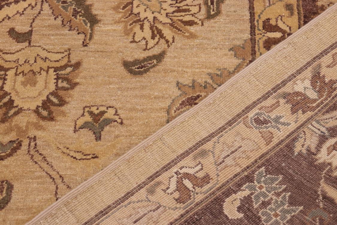 handmade Traditional Kafkaz Tan Brown Hand Knotted RECTANGLE 100% WOOL area rug 10 x 14