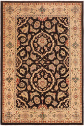 handmade Traditional Kafkaz Brown Tan Hand Knotted RECTANGLE 100% WOOL area rug 10X14