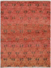 handmade Modern Moroccan Rust Brown Hand Knotted RECTANGLE 100% WOOL area rug 5x8