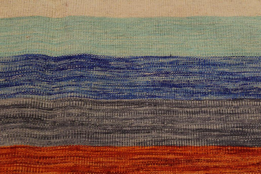 Flat Weave Kilim, Antique, Navaho, Vintage, Handmade, Modern Kilim Grey Purple Hand-Woven Rectangle 100% Wool Area Rug 7 x 10