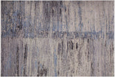 handmade Modern Kafkaz Grey Blue Hand Knotted RECTANGLE 100% WOOL area rug 10' x 14'