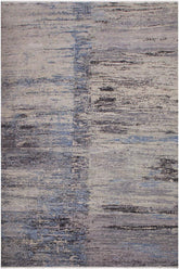 handmade Modern Kafkaz Grey Blue Hand Knotted RECTANGLE 100% WOOL area rug 10X14