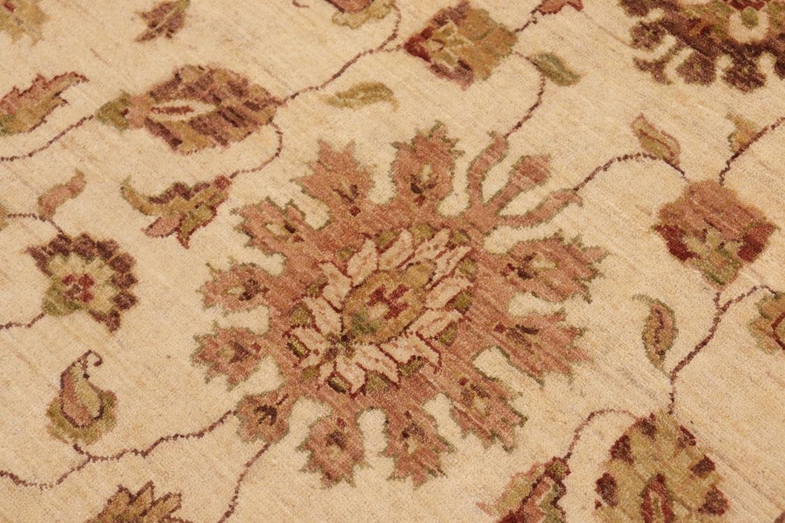 handmade Traditional Kafkaz Beige Green Hand Knotted RECTANGLE 100% WOOL area rug 10 x 14