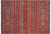 handmade Geometric Kurjean Red Blue Hand Knotted RECTANGLE 100% WOOL area rug 5x6