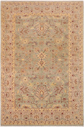 handmade Traditional Kafkaz Green Tan Hand Knotted RECTANGLE 100% WOOL area rug 10X14