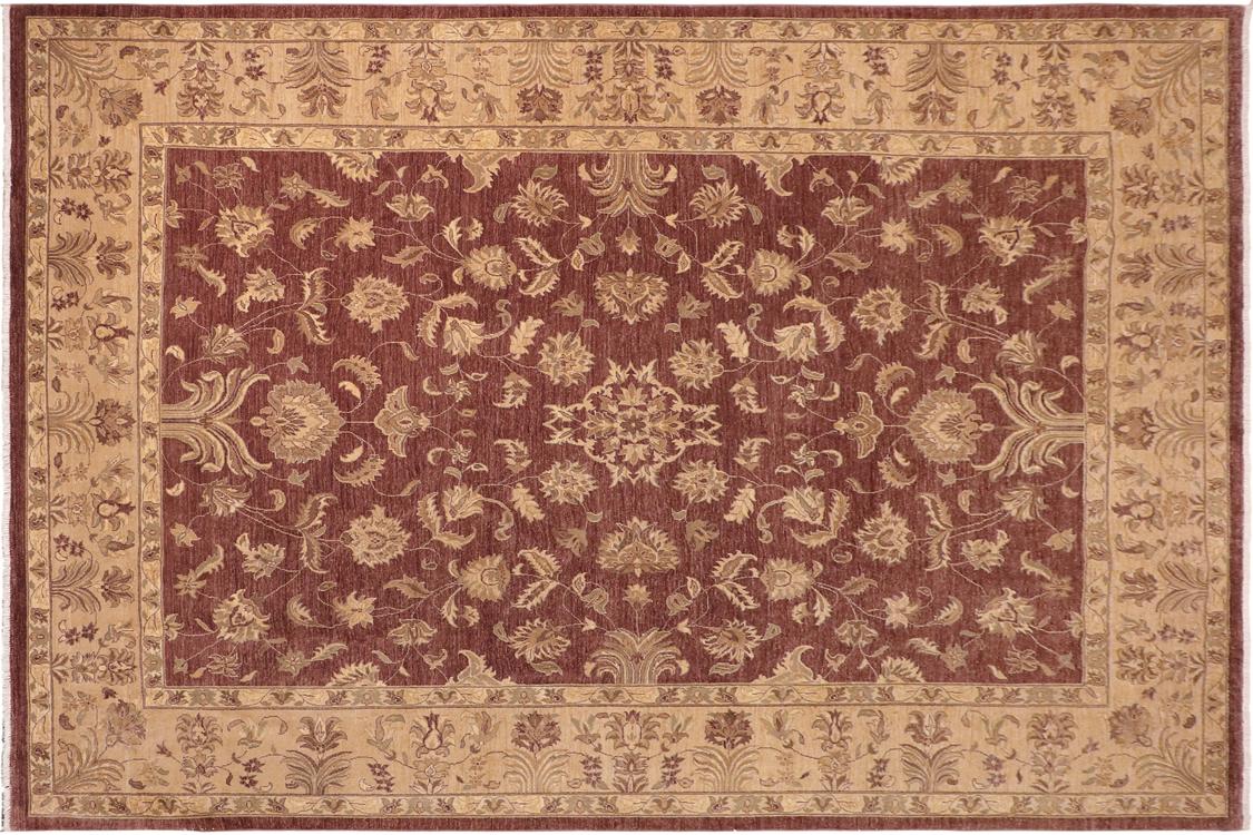handmade Traditional Kafkaz Brown Tan Hand Knotted RECTANGLE 100% WOOL area rug 10 x 14