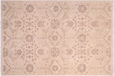 handmade Modern Kafkaz Beige Gray Hand Knotted RECTANGLE 100% WOOL area rug 5' x 7'