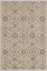 handmade Transitional Kafkaz Beige Gray Hand Knotted RECTANGLE 100% WOOL area rug 5X7