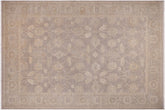 handmade Transitional Kafkaz Grey Lt. Green Hand Knotted RECTANGLE 100% WOOL area rug 9' x 12'